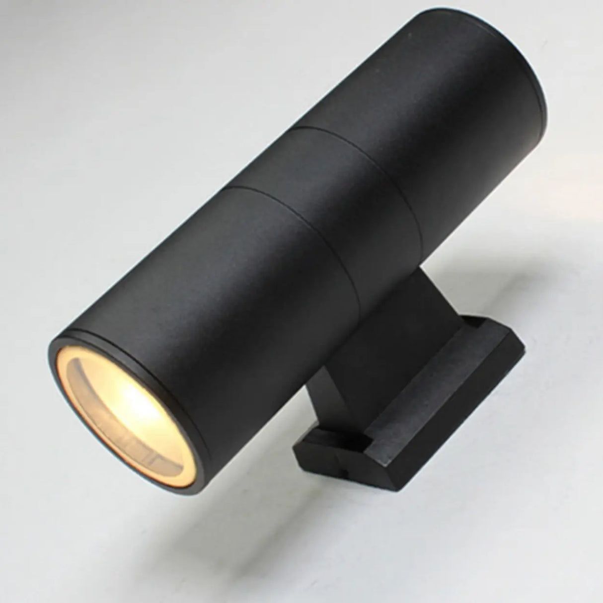 Modern Black Metal Cylinder Up Down Exterior Wall Light Image - 10