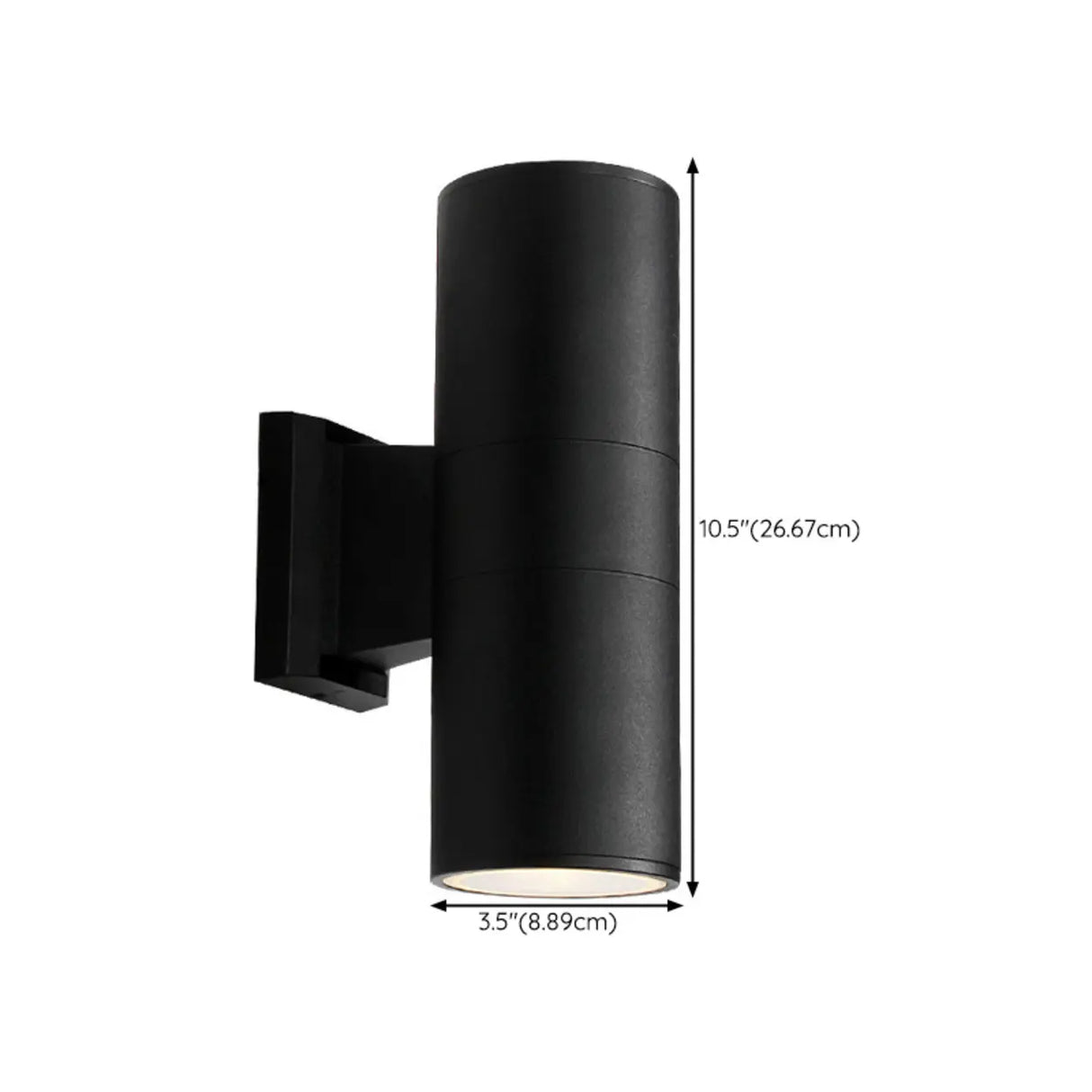 Modern Black Metal Cylinder Up Down Exterior Wall Light Image - 13