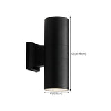 Modern Black Metal Cylinder Up Down Exterior Wall Light Image - 14