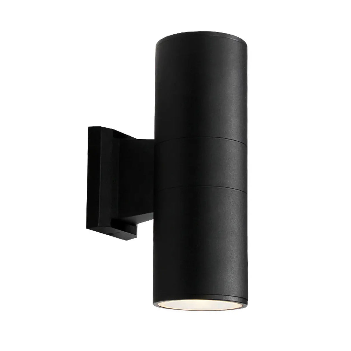 Modern Black Metal Cylinder Up Down Exterior Wall Light Image - 5