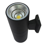 Modern Black Metal Cylinder Up Down Exterior Wall Light Image - 6