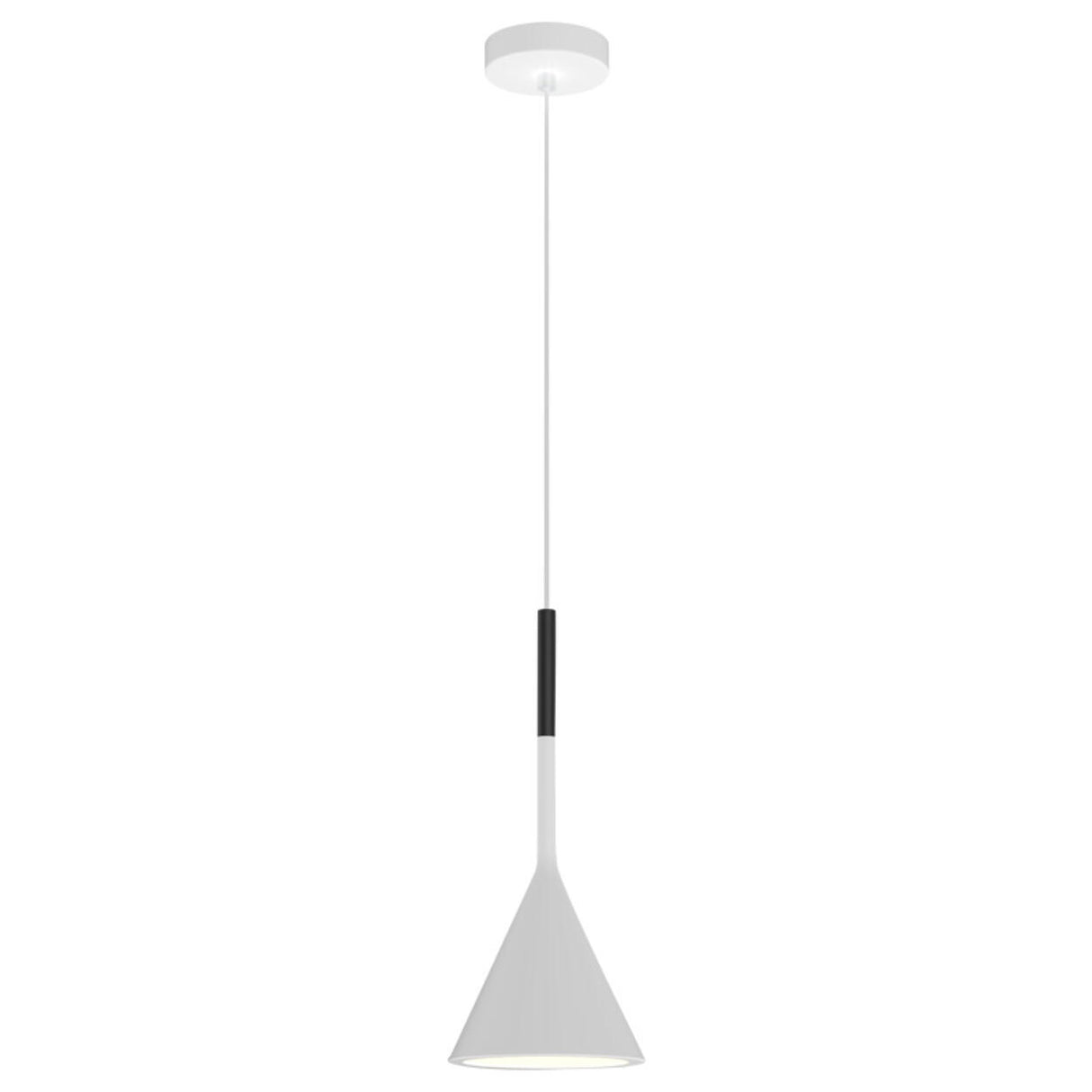 Modern Black Metal Disk Cylinder Pendant Light Image - 8