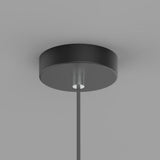 Modern Black Metal Disk Cylinder Pendant Light Image - 9