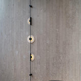 Modern Black Metal LED Vertical String Wall Sconce Image - 6