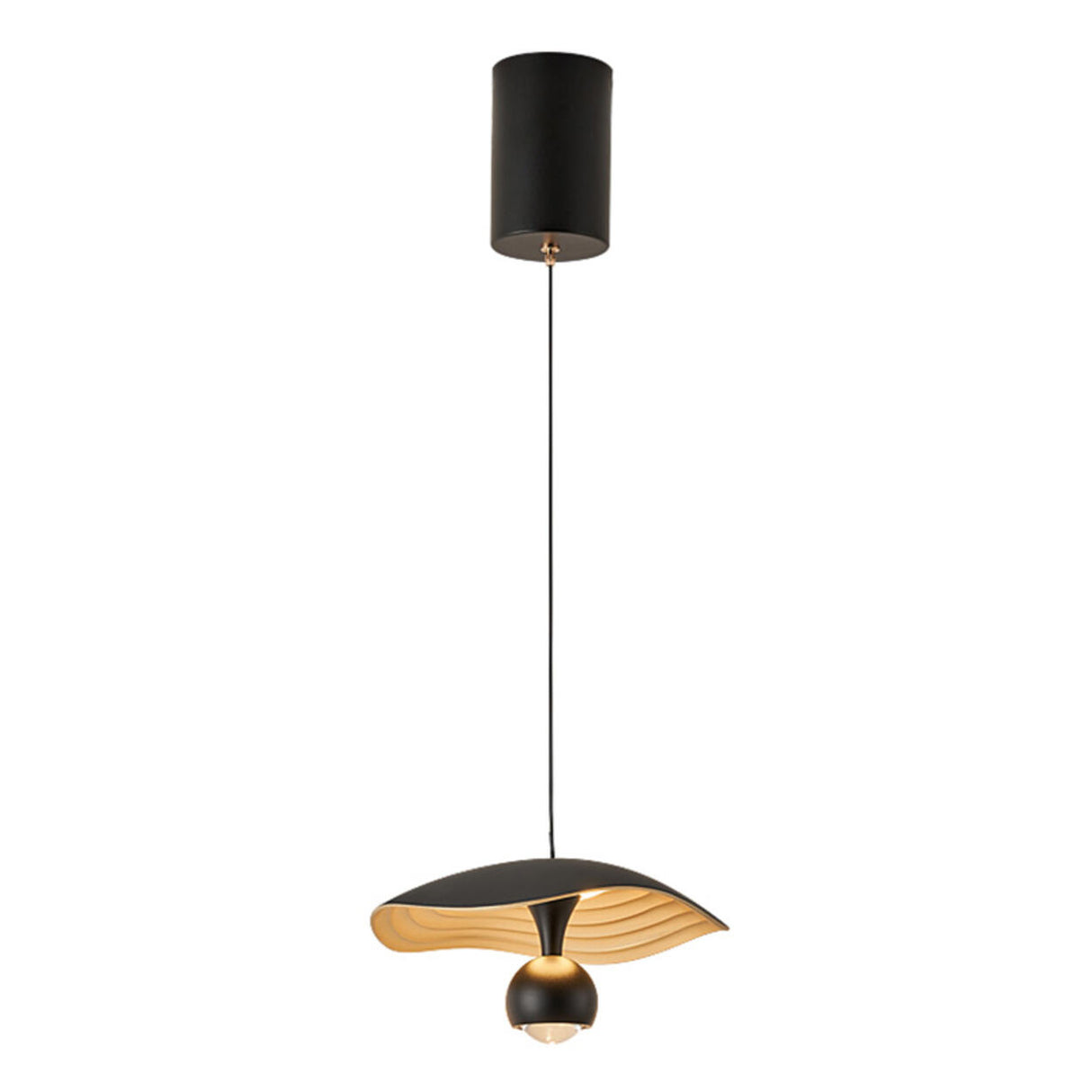 Modern Black Metal Warm Geometric Pendant Light Image - 2