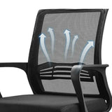 Modern Black Mid-Back Ergonomic Mesh Office Chair Image - 12