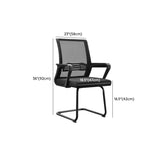 Modern Black Mid-Back Ergonomic Mesh Office Chair #size