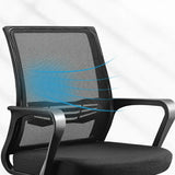 Modern Black Mid-Back Ergonomic Mesh Office Chair Image - 6