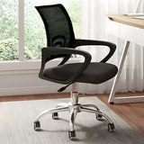 Modern Black Mid-Back Swivel Ergonomic Mesh Office Chair Image - 1