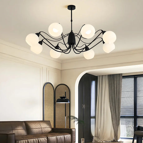 Modern Black Multi-Arm Ceiling Chandelier Lamp