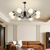 Modern Black Multi-Arm Ceiling Chandelier Lamp