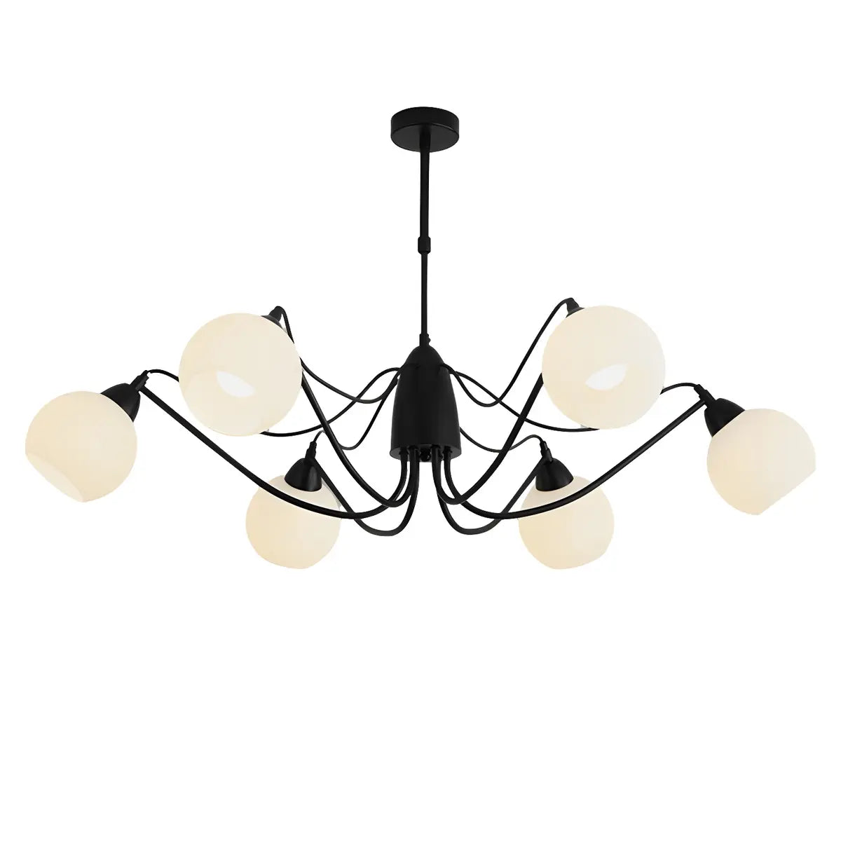 Modern Black Multi-Arm Ceiling Chandelier Lamp