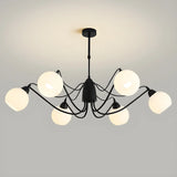 Modern Black Multi-Arm Ceiling Chandelier Lamp