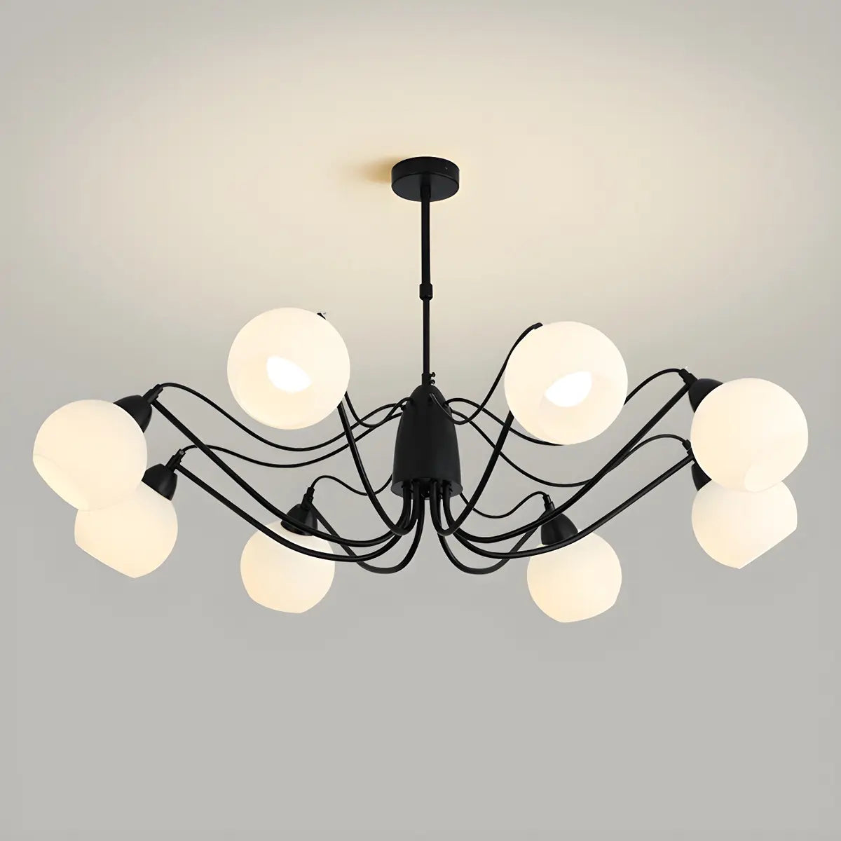 Modern Black Multi-Arm Ceiling Chandelier Lamp