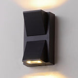 Modern Black Outdoor Up Down Wall Sconce Image - 12