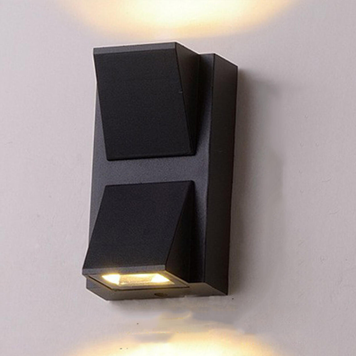 Modern Black Outdoor Up Down Wall Sconce Image - 15