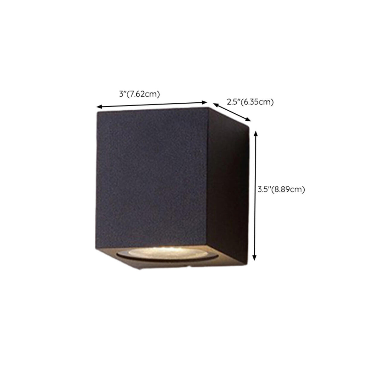 Modern Black Outdoor Up Down Wall Sconce 