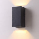 Modern Black Outdoor Up Down Wall Sconce Image - 3