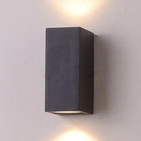 Modern Black Outdoor Up Down Wall Sconce Image - 7