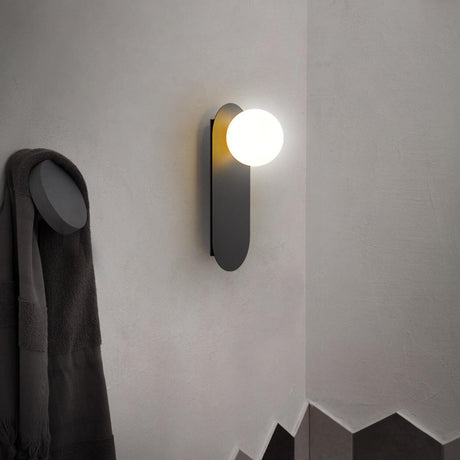 Modern Black Oval LED Wall Sconce Light Fixtures Image - 1