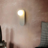 Modern Black Oval LED Wall Sconce Light Fixtures Image - 2