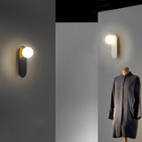 Modern Black Oval LED Wall Sconce Light Fixtures Image - 3