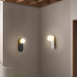 Modern Black Oval LED Wall Sconce Light Fixtures Image - 4