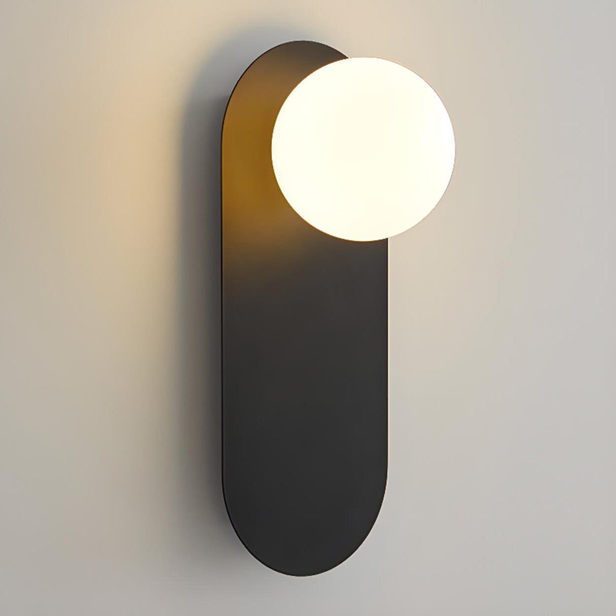 Modern Black Oval LED Wall Sconce Light Fixtures Image - 5