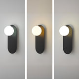 Modern Black Oval LED Wall Sconce Light Fixtures Image - 7