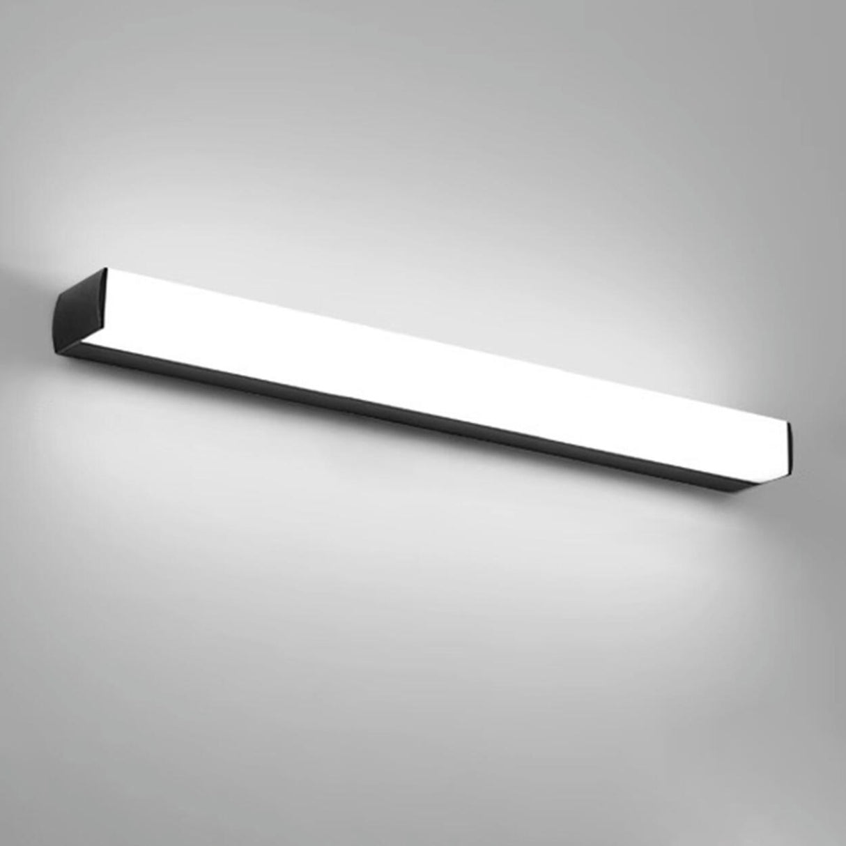 Modern Black Rectangluar LED Bathroom Vanity Light Image - 6