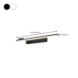 Modern Black Rectangular Bathroom Vanity Light  #size