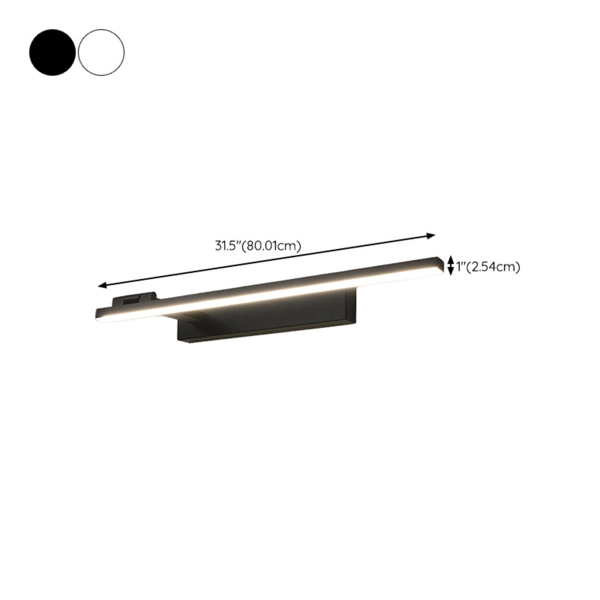 Modern Black Rectangular Bathroom Vanity Light  Image - 17