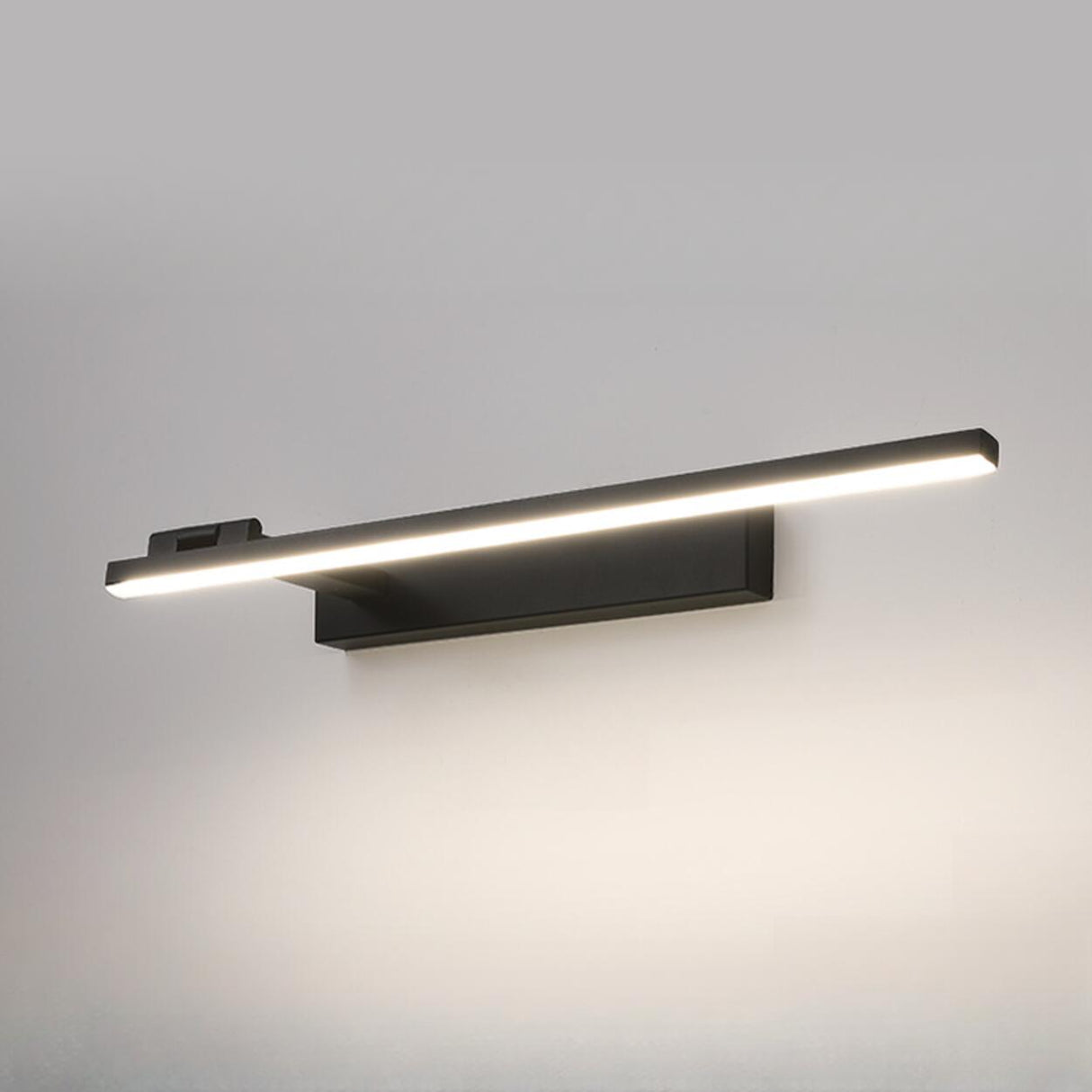 Modern Black Rectangular Bathroom Vanity Light  Image - 5