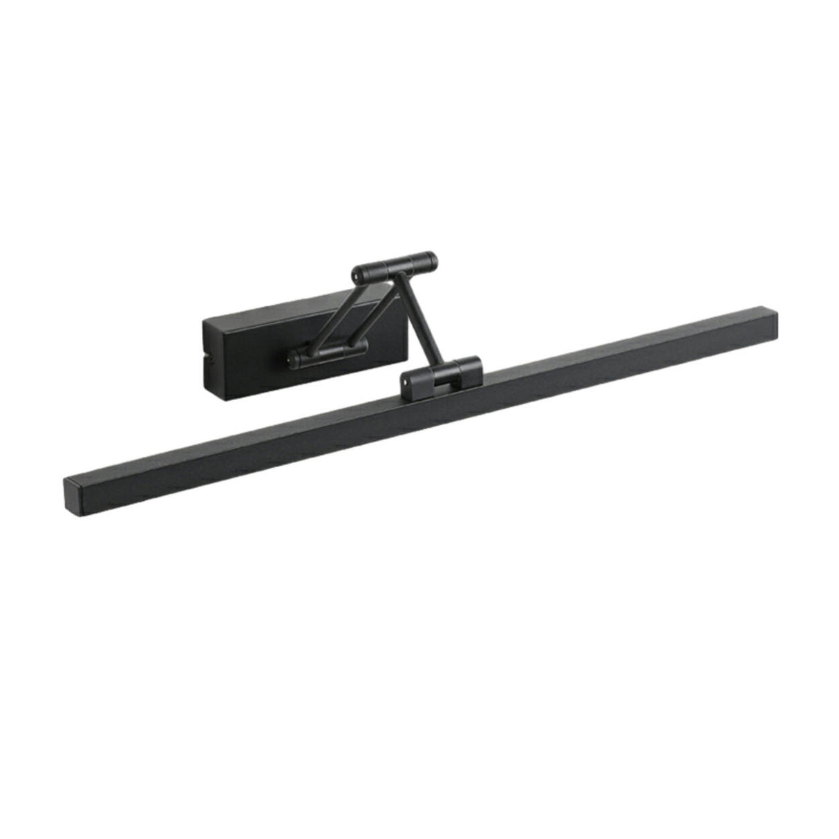 Modern Black Rectangular Integrated LED Vanity Light Image - 10