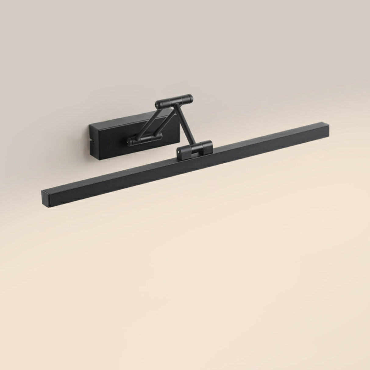 Modern Black Rectangular Integrated LED Vanity Light Image - 11