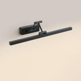 Modern Black Rectangular Integrated LED Vanity Light Image - 11