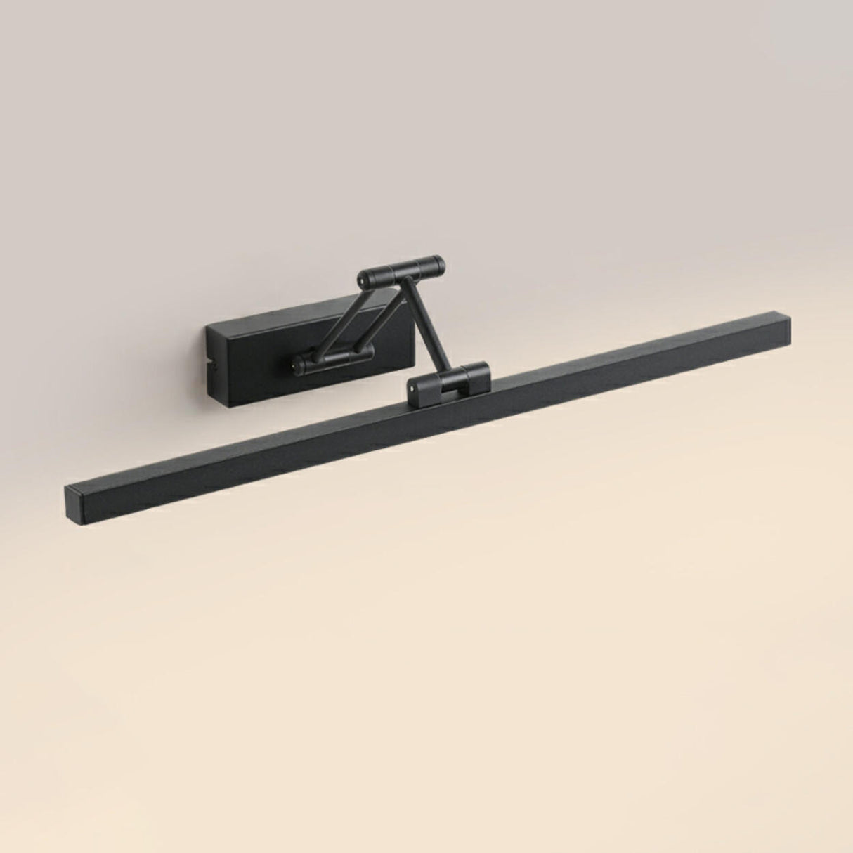 Modern Black Rectangular Integrated LED Vanity Light Image - 13