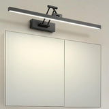 Modern Black Rectangular Integrated LED Vanity Light Image - 5