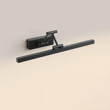 Modern Black Rectangular Integrated LED Vanity Light Image - 9