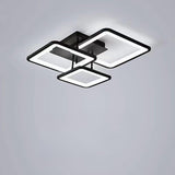 Modern Black Rectangular LED Semi-Flush Mount Light Image - 6