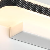 Modern Black Rectangular LED Vanity Light Fixture Image - 10