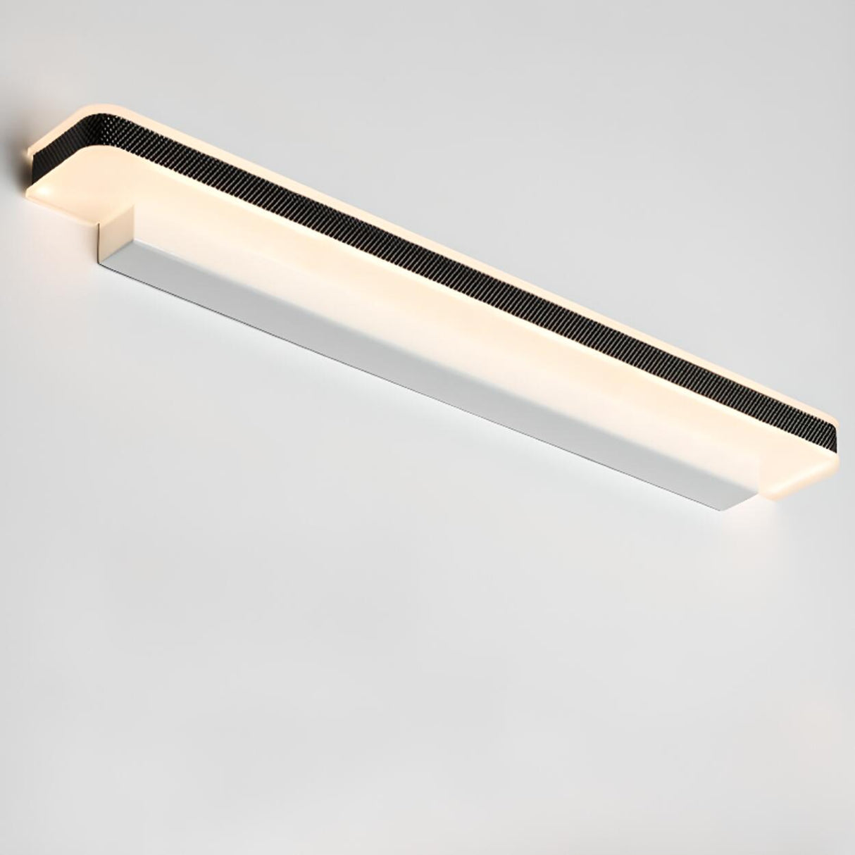 Modern Black Rectangular LED Vanity Light Fixture Image - 13