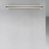 Modern Black Rectangular LED Vanity Light Fixture Image - 2