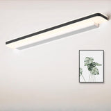 Modern Black Rectangular LED Vanity Light Fixture Image - 4