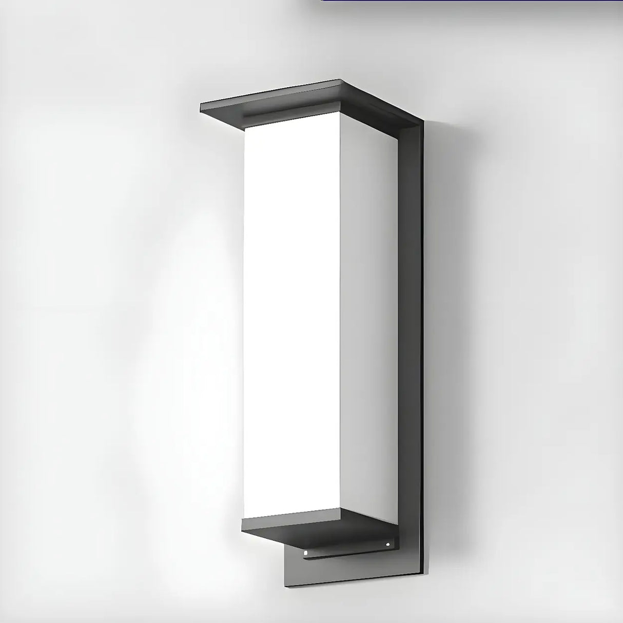 Modern Black Rectangular Metal Outdoor Wall Lights Image - 11