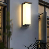 Modern Black Rectangular Metal Outdoor Wall Lights Image - 15