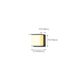 Modern Black Rectangular Metal Outdoor Wall Lights #size