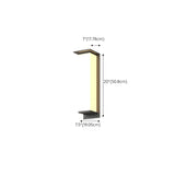 Modern Black Rectangular Metal Outdoor Wall Lights Image - 19