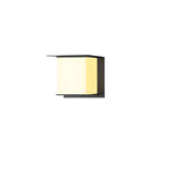 Modern Black Rectangular Metal Outdoor Wall Lights Image - 2