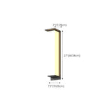 Modern Black Rectangular Metal Outdoor Wall Lights Image - 20